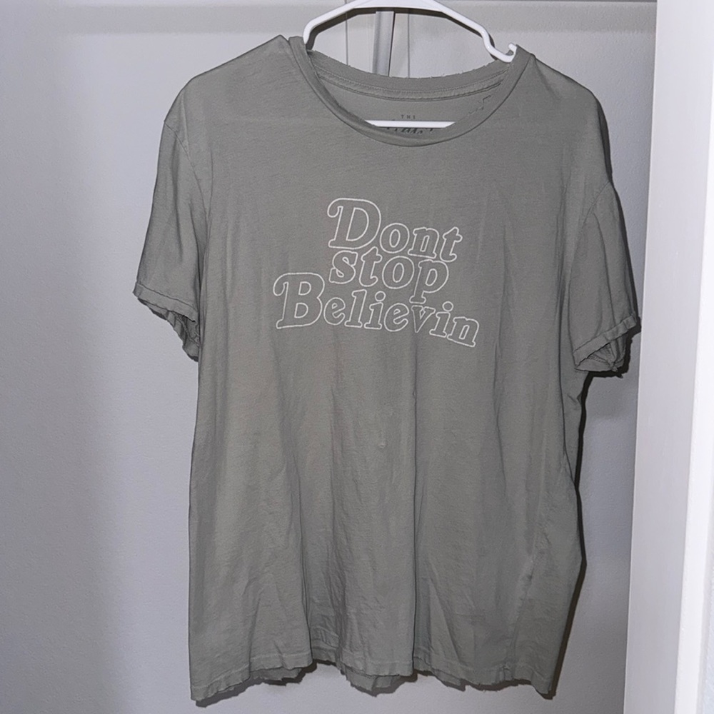 Don’t stop believin oversized tee
